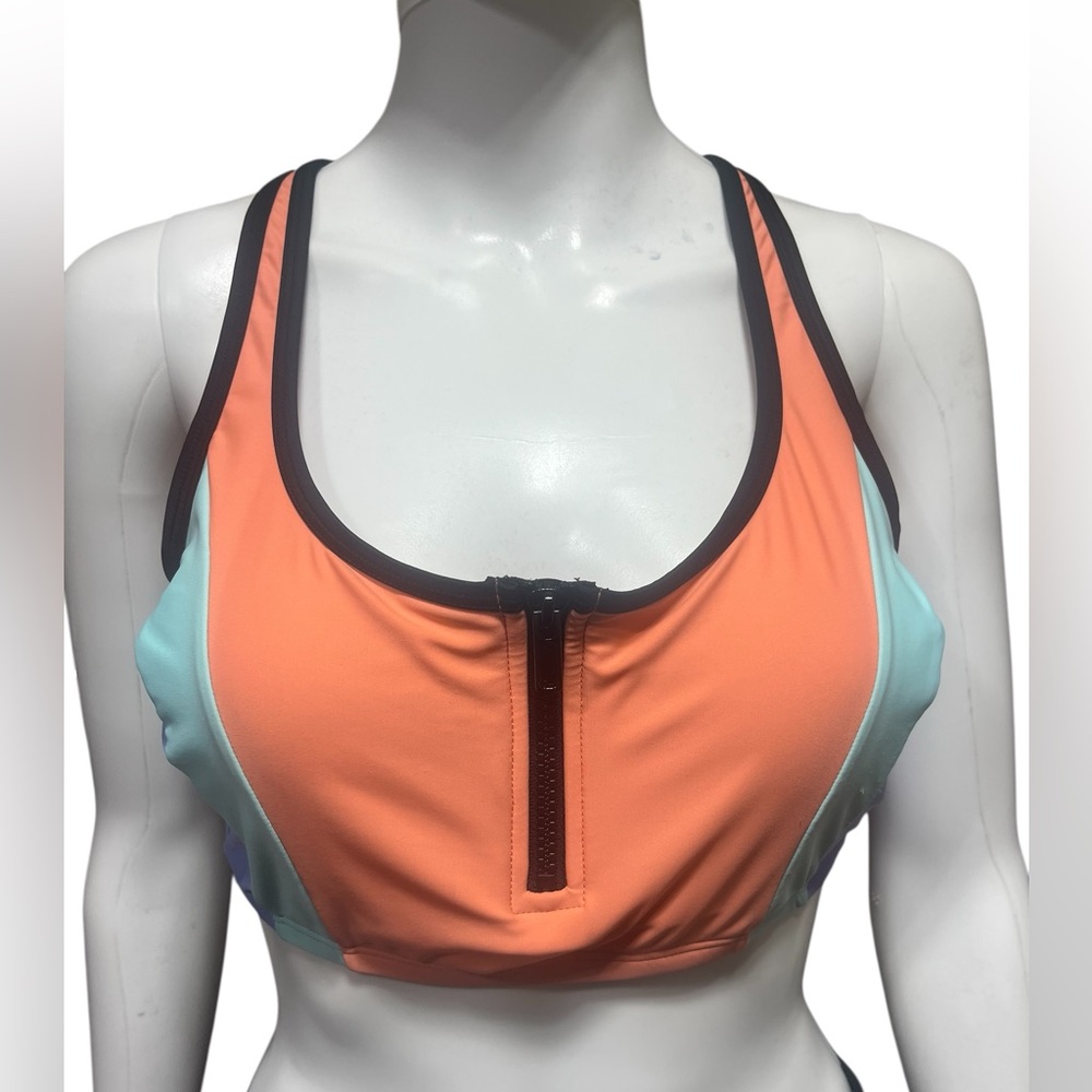 Sports Illustrated Racerback Bra Top Color-Block Size Medium